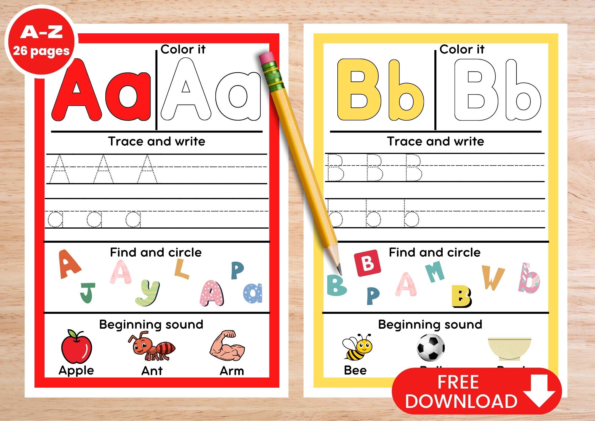 ABC Tracing and Circle Pages